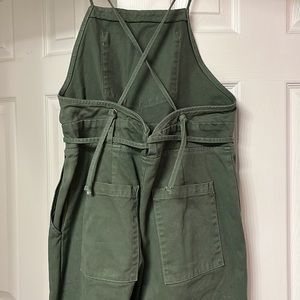 Green overalls from Anthropologie